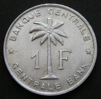 Kongo Belgijskie 1 frank 1959 - palma