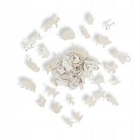 Zwierzątka ze sklejki do ozdabiania MIX 50 SZT MINI zagroda zwierząt