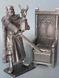 Рыцари Круглого стола-фигурка трон король Артур-Les Etains Du Graal