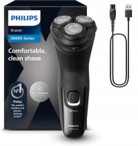 PHILIPS 3000X SERIES GOLARKA MĘSKA 3 OSTRZA Z TRYMEREM + Spray do dezynfekcji powierzchni SANI 90ml