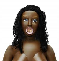 Надувная черная кукла с лицом 3D