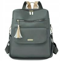 Рюкзак женская сумка серый 2in1 рюкзак для школы работы кисточкой бежевый