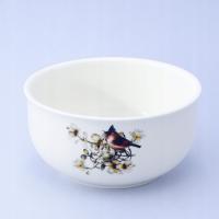 PIĘKNA MISA PATERA SALATERKA PTAK KARDYNAŁ PORCELANA KOSTNA 15.5 CM