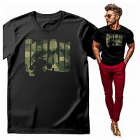 Koszulka męska z nadrukiem Quad moro wojskowy