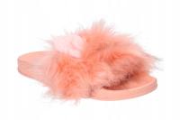 DIMAR STYLOWE KLAPKI KAPCIE DAMSKIE FUTRO RÓŻ