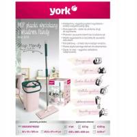 YORK HANDY BOX Mop płaski + wiadro + 2 x wkład, 1 zestaw