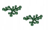 184C3. Lego roślina liść 2417 duży - 2 szt zielony ciemny