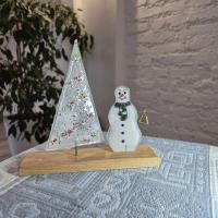 Bałwanek z choinką MFS ozdoba świąteczna stojąca