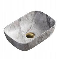 UMYWALKA NABLATOWA CERAMICZNA PROSTOKĄTNA MILO-MAR2-455 SZARY MARMUR 45x32