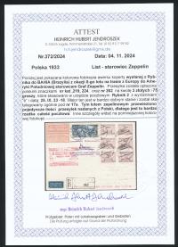 1933r.GRAF ZEPPELIN - Fi.17a / ODMIANA NADANA z RYBNIKA ~ RARYTAS ~ ATEST