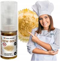 Пыльца блеска золота 5г брызг краски еды злотый металлическая с насосом