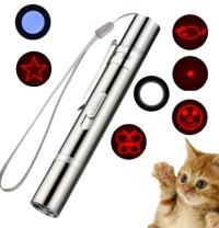 WSKAŹNIK LASEROWY DLA KOTA USB 3W1 LATARKA UV