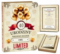 Kartka na urodziny urodzinowa 30 40 50 60 Prezent Pudełko na pieniądze MIX