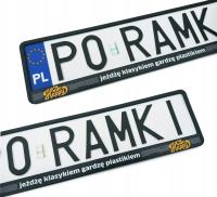 Ramka do tablic rejestracyjnych 2 sztuki elastyczna z systemem napinania