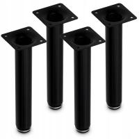 4x NÓŻKA MEBLOWA CZARNA 20CM NOGA MEBLOWA REGULOWANA NÓŻKA DO SZAFKI