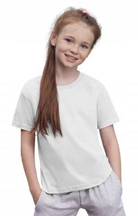 T-shirt dziecięcy Fruit of the loom bawełna ORIGIN biały na W-F rozmiar 116