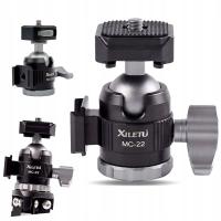 GŁOWICA 3D KULOWA OBROTOWA 360 1/4 DLA STATYWU POZIOMICY LASEROWEJ