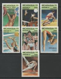 Nikaragua 1989 Znaczki 2959-65 ** sport igrzyska olimpijskie Olimpiada