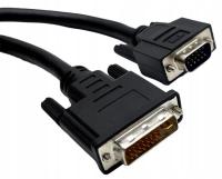 KABEL PRZEWÓD do monitora DVI DUAL LINK DVI-I 24+5 VGA D-SUB FHD