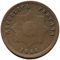 44684. Peru - 2 centavo - 1944r. (podgięta)