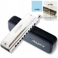 Harmonijka ustna chromatyczna 10-kanałowa 40-tonowa C-dur EastTop T10-40