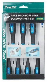 Zestaw wkrętaków Torx Security 7szt. T5H,T6H,T7H,T8H,T9H,T10H,T15H SD-2302