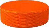 Оранжевый резиновый хоккейный диск для хоккея NIJDAM 160G 75x25mm