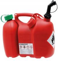 KANISTER PODWÓJNY 6/3L PALIWO OLEJ CZERWONY SKALĄ POMIAROWĄ KOSIARKI PIŁY