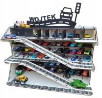 Piętrowy Garaż 80 półka imienna na autka resoraki samochodziki Hot wheels