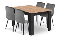 Обеденный стол со стульями Современный Для гостиной столовой кухни 4 стула серый