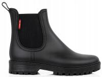 7665 ЧЕРНЫЕ МАТОВЫЕ РЕЗИНОВЫЕ САПОГИ БОТИЛЬОНЫ