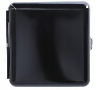 Металлический портсигар сплошного черного цвета
