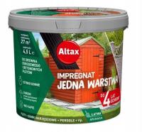 Altax Impregnat do drewna Ogrodowy Jedna Warstwa 4,5L Cedr farba
