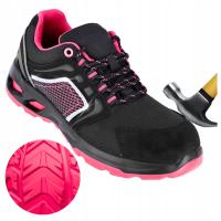 Рабочая обувь specto спортивная обувь с металлическим носком BHP черный и розовый