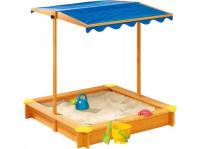 Деревянная песочница с регулируемым козырьком PLAYTIVE