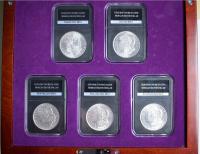 U.S. Morgan Silver Dollar Mint Collection - Zestaw 5 monet $1 Morgan