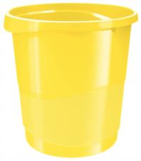 Kosz na śmieci plastikowy Esselte 14 l żółty DEMO