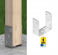 PODSTAWA SŁUPA WSPORNIK KOTWA PRZYKRĘCANA DO BETONU PSO 120X120X60 OCYNK