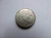 NIEMCY 2 REICHSMARK 1939 A HINDENBURG SREBRO