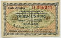 Notgeld Wrocław Breslau Śląsk 50 pfennig fenigów 1919 rok