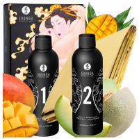 ŻEL NURU ZESTAW do masażu ciała Z MATĄ wodoodporną MANGO MELON poślizgowy