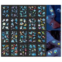 ДЕТСКИЕ ТАТУИРОВКИ СВЕТЯЩИЕСЯ В ТЕМНОТЕ 20 ЛИСТОВ ДЕТСКИЕ В СИНЕМ