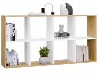 КНИЖНАЯ ПОЛКА MALAX 2X4 DAB ARTISAN WHITE 8 ПОЛОК ОТКРЫТЫЙ ШКАФ ДЛЯ ИГРУШЕК