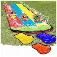 ŚLIZG ZJEŻDŻALNIA TOROWA WODNY POTRÓJNY ŚLIZGAWKA Z FONTANNĄ+3 DESKI JAKOŚĆ