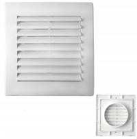 KRATKA WENTYLACYJNA 100 KOMIN SKOŚNA BIAŁA SIATKA