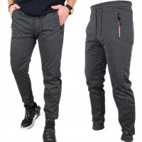 Спортивные штаны Мужские спортивные костюмы модные джоггеры карманы молния хлопок, XL / XXL