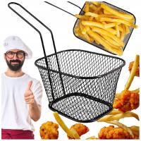 KOSZYK DO SERWOWANIA FRYTEK PRZEKĄSEK KOSZYCZEK DO PODAWANIA POTRAW CZARNY