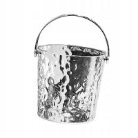 Wiaderko na lód z uchwytem Wanna na napoje do butelek piwa Home Clear Silver