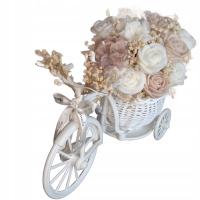 Flower Box Świece Sojowe Dzień Babci Dziadka Kwiaty Prezent Urodziny Rower