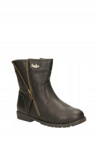 BOTKI DZIECIĘCE AMERICAN CLUB K5514-C4 NA SUWAK CZARNE